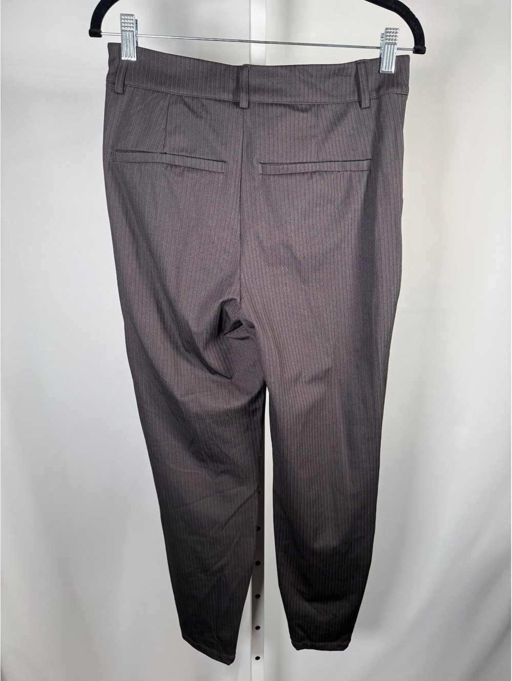 Halara Flex High Waisted Pocket Solid Work Pants Charcoal Pinstripe Size Medium - Picture 4 of 8